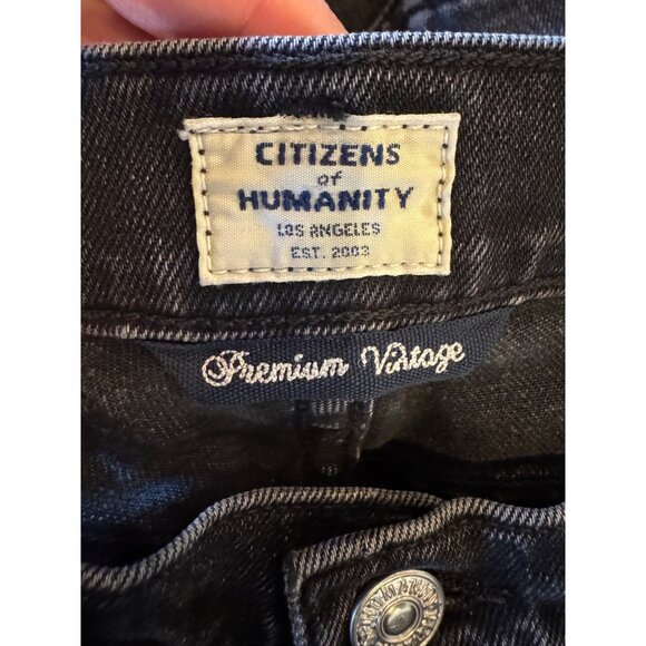 Citizens Of Humanity Jeans Women 25 Washed Black Olivia High Rise Slim Ankle - Picture 8 of 12